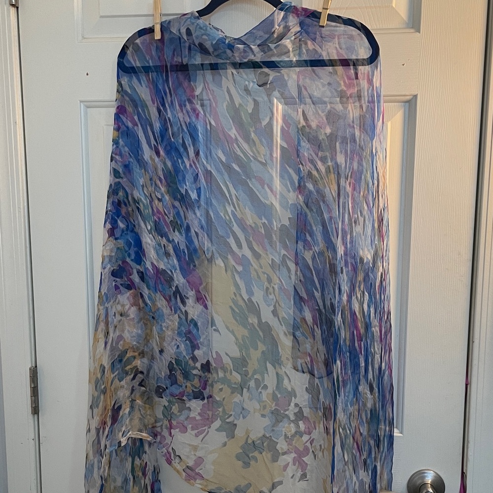 FLORAL SILK SHAWL